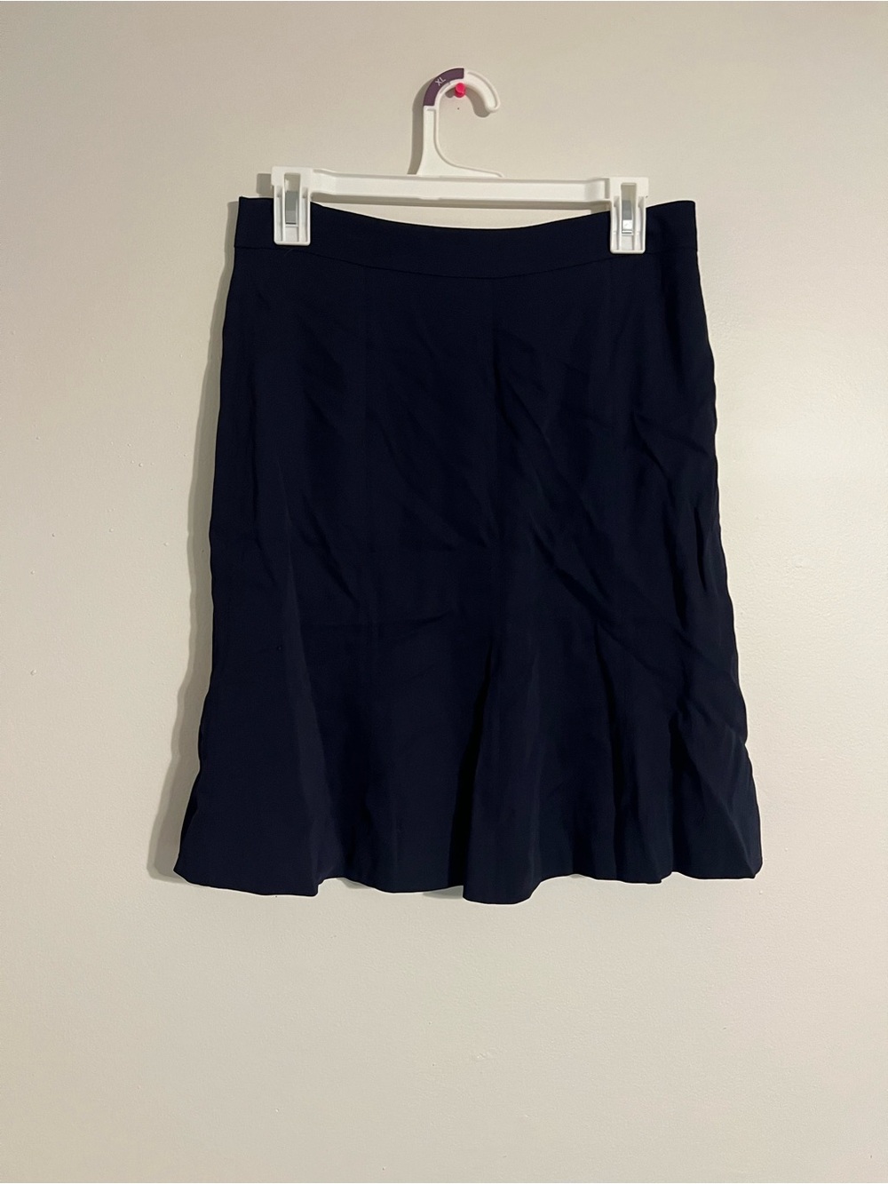 Tory Burch Women’s Navy Blue Skirt Size 6 Zip Up Flowy Ruffled A Line